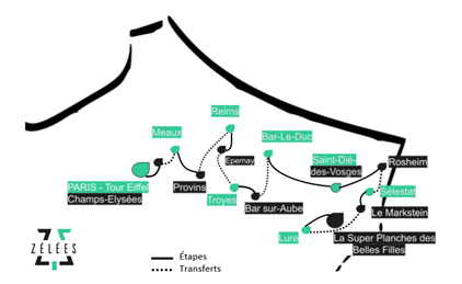 Carte du Tour des Zélé·e·s